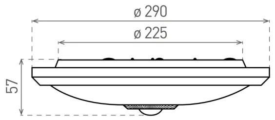 LED mennyezeti lámpa mozgás- és alkonyatérzékelővel LED/20W/230V Ø 29 cm fehér