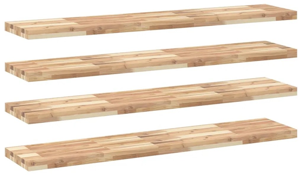 4 db kezeletlen tömör akácfa függőpolc 160 x 30 x 4 cm