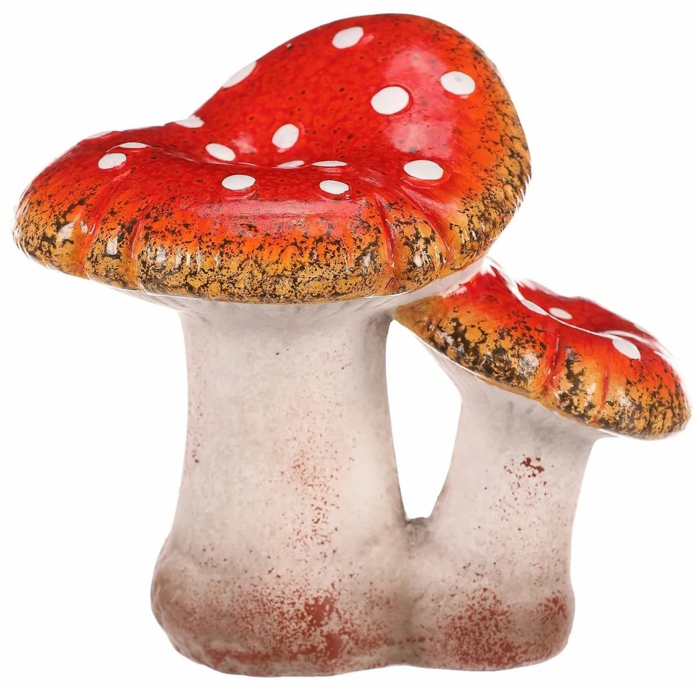 Toadstool piros pár mérete. M, kerámia, 12 x 15 x15 cm