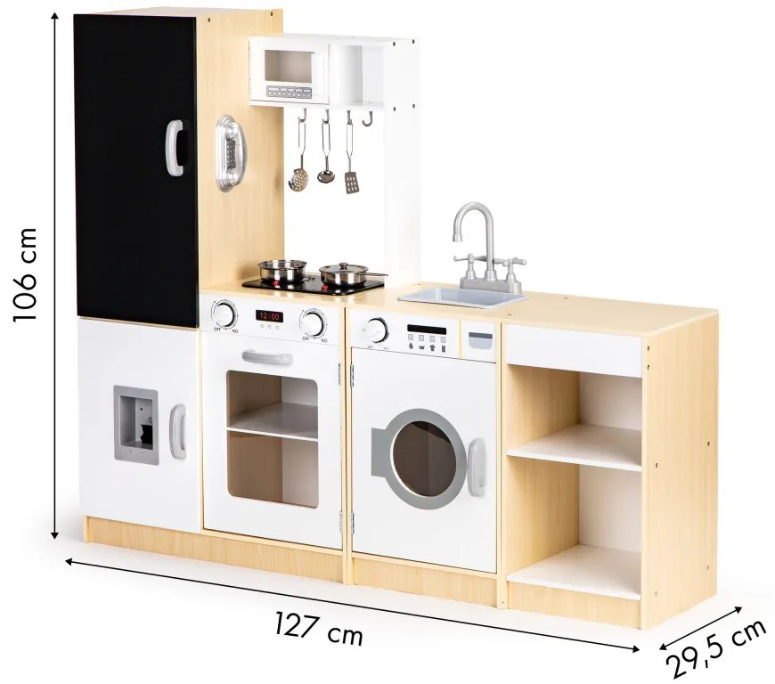 XXL fa gyerekkonyha led világítással