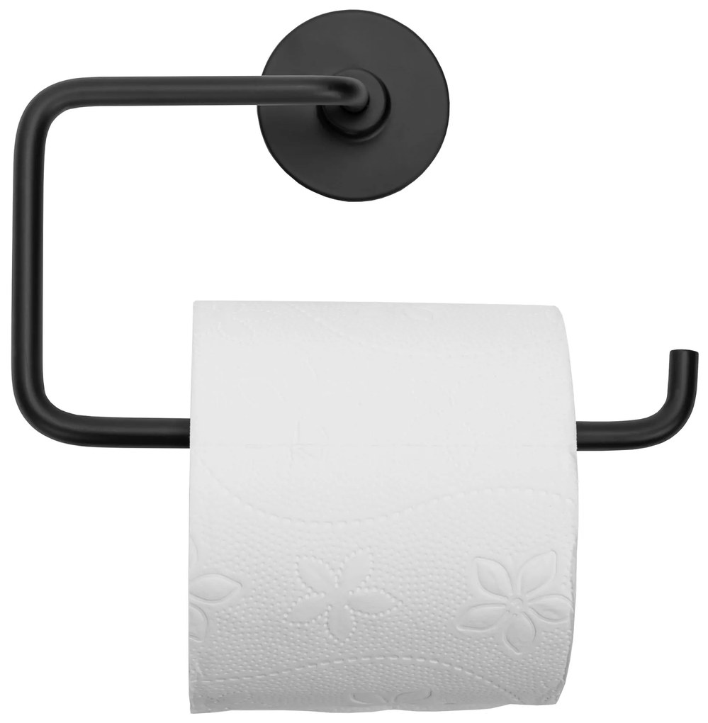 Falra szerelhető wc papír tartó Black 322204