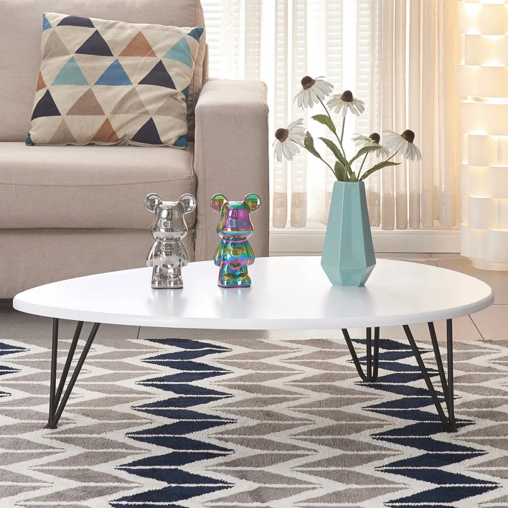 Măsuță pentru cafea design în culoarea albă. AF-3013