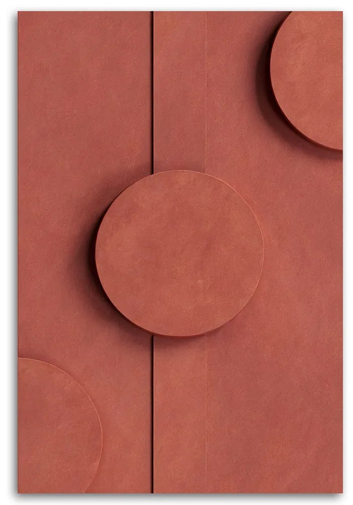 Gario Vászonkép Geometriai dombormű piros Méret: 60 x 90 cm