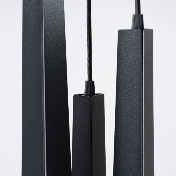 Sollux SL.1401 - Csillár zsinóron PRYSM 3xG9/8W/230V fekete