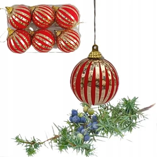 Karácsonyfadíszek 6 Db 4,5 Cm-es Polisztirol Biztonságos Ünnepi Díszek