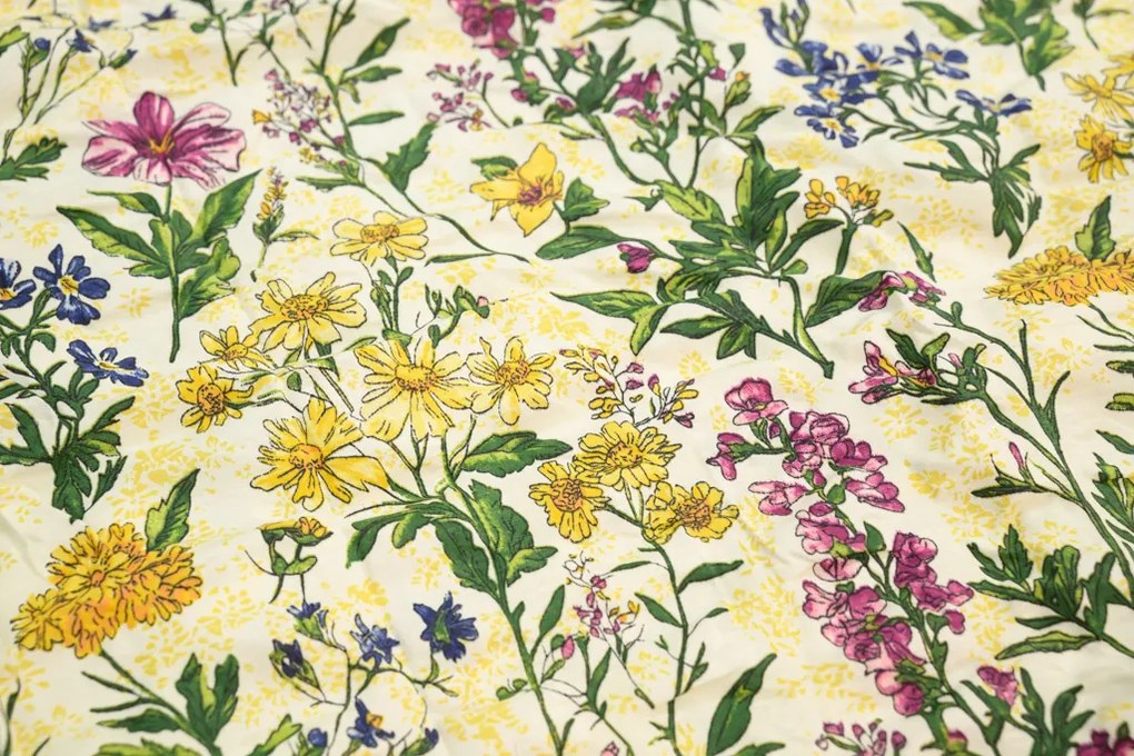 Krepp ágyneműhuzat HERBELLE színes Ágyneműhuzat mérete: 70 x 90 cm | 140 x 200 cm