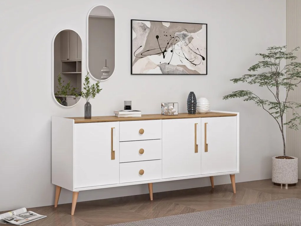 Mitra komód, fehér, 180 cm – TR506MNR1328