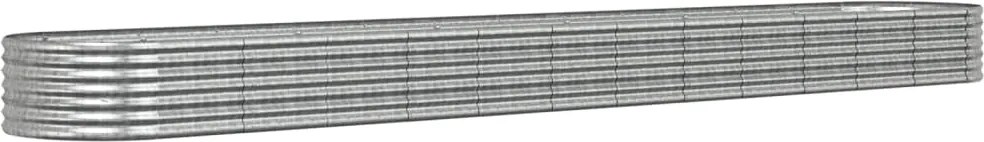 vidaXL ezüstszínű horganyzott acél kerti magaságyás 512x80x36 cm