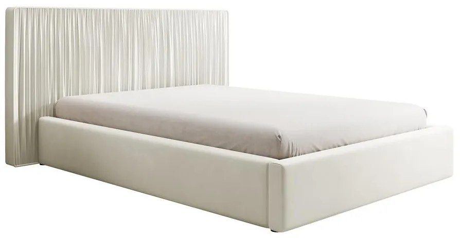 Franciaágy 140 cm Thala 140 (ágyráccsal) (tárolóhellyel) (krém + fekete). 1099738