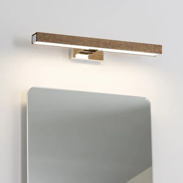 Brilagi-LED Fürdőszobai tükörmegvilágítás WOODY MIRROR LED/8W/230V IP44 tölgy/króm