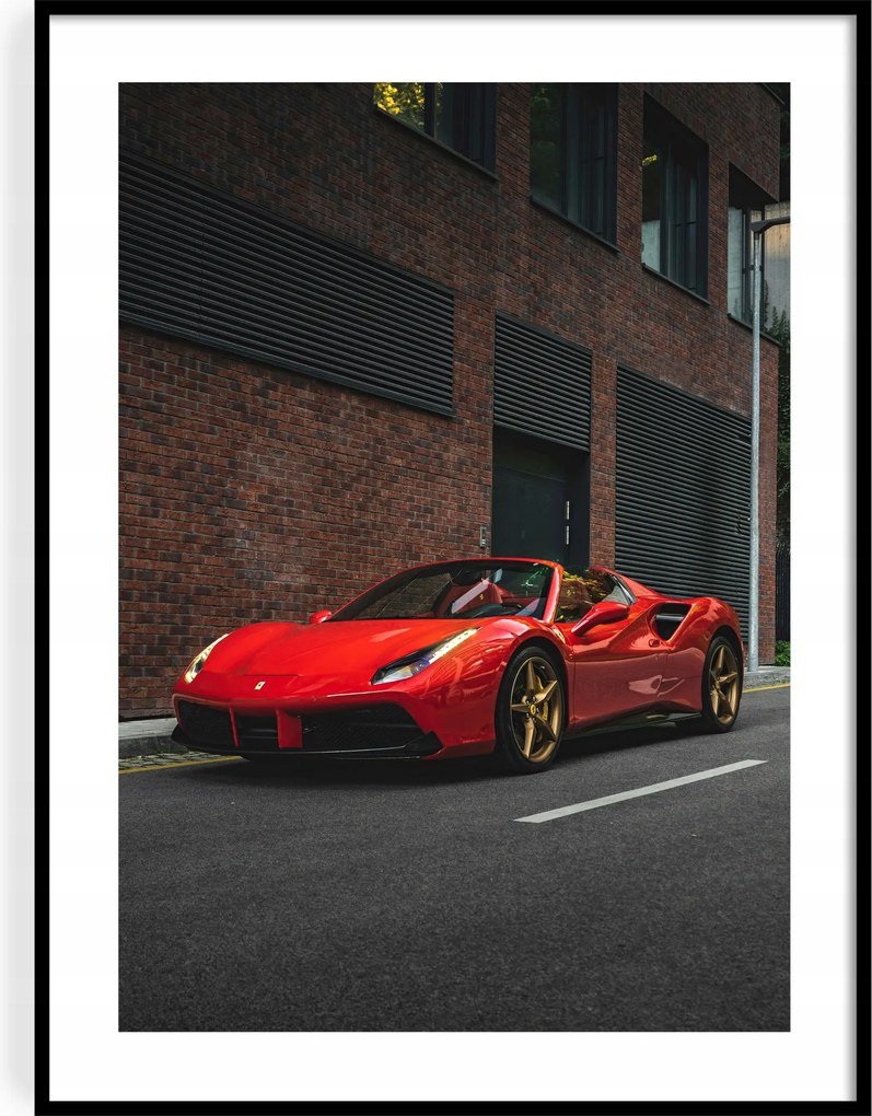 Poszter 30x40 Ferrari 488 Spider Sportautó, Ikonikus Álomautó