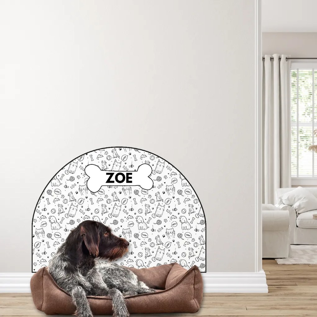 PIPPER. Védő textil falmatrica – Ív – Állatok Méret: 120x96cm, Indíték: név nélkül
