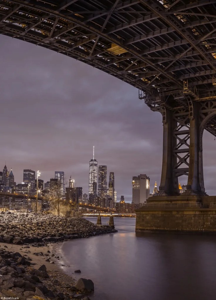 Poszter 20,5x28,4cm Manhattan híd és New York panoráma 2, Assaf Frank