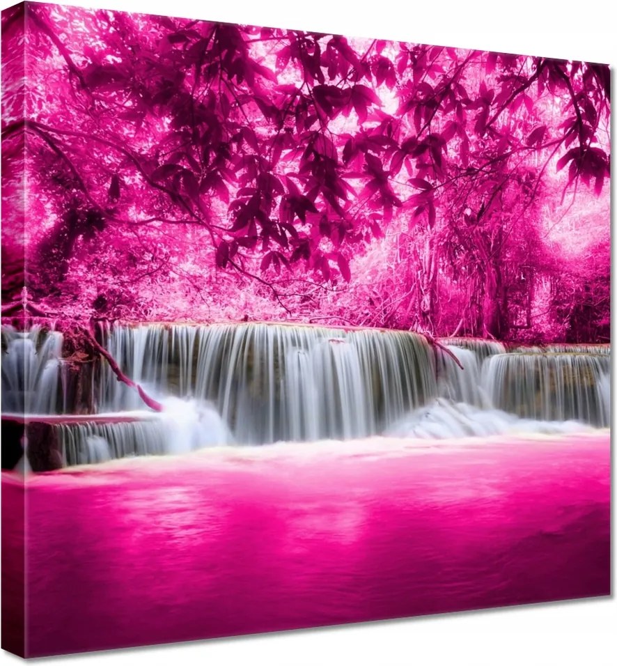 Vászonkép 40x40 Rózsaszín vízesés