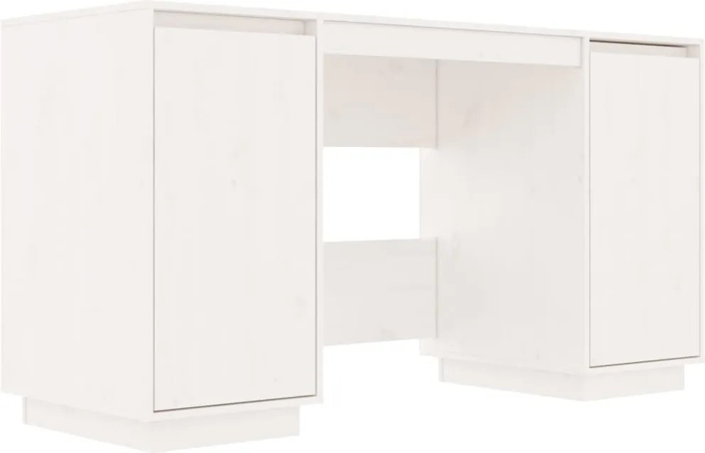 vidaXL fehér tömör fenyőfa íróasztal 140 x 50 x 75 cm