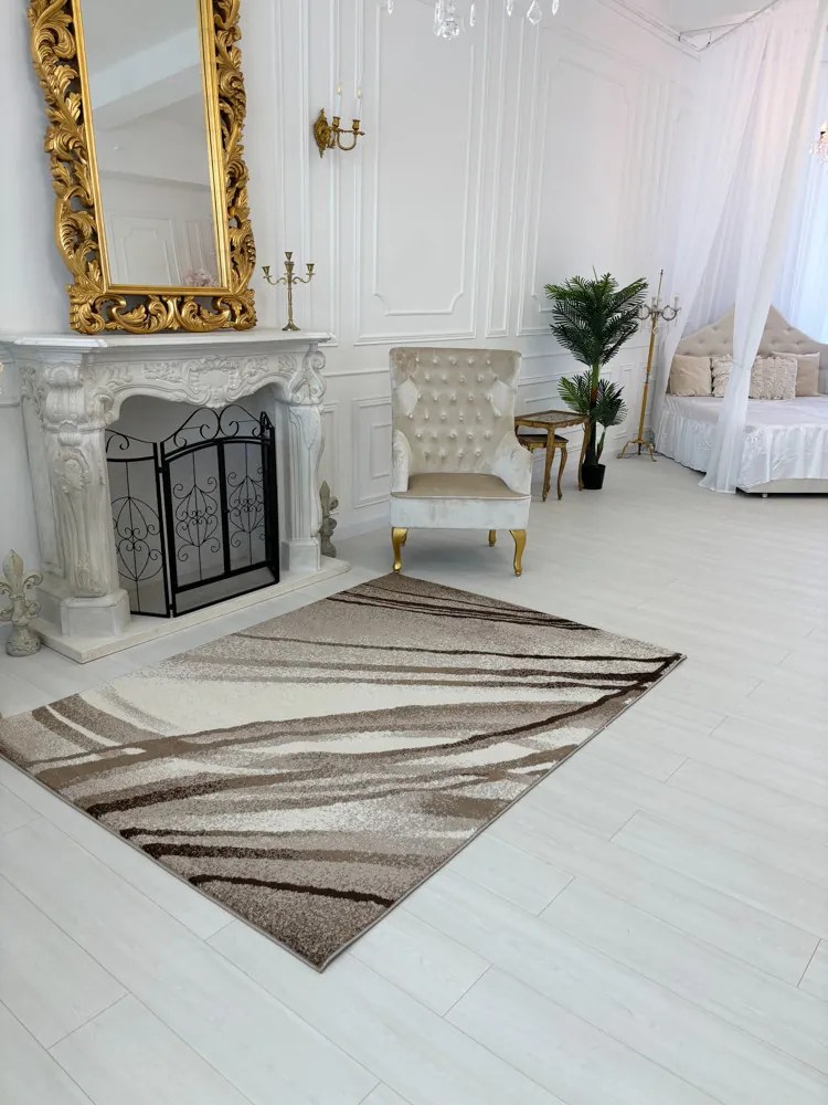 Nora 6038 bézs modern szőnyeg 60x220 cm