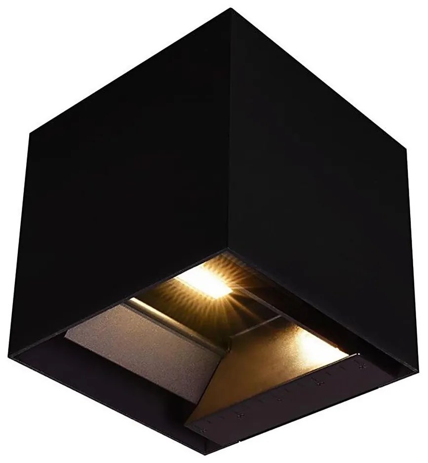 V-Tac LED napelemes fali lámpa szenzorral LED/9W/3,7V 3000/4000/5000K IP65 fekete VT2234