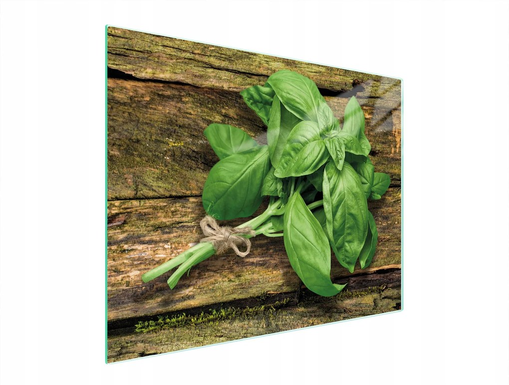 Üveg Vágódeszka 52x40 Bazsalikom Edzett Üveg