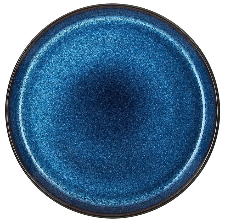 Fekete-kék kőedény desszertes tányér ø 21 cm Gastro Dark Blue/Black – Bitz