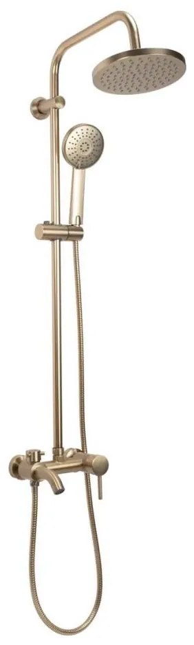 REA-P7051 - Zuhanyszett csapteleppel LUIS szálcsiszolt arany