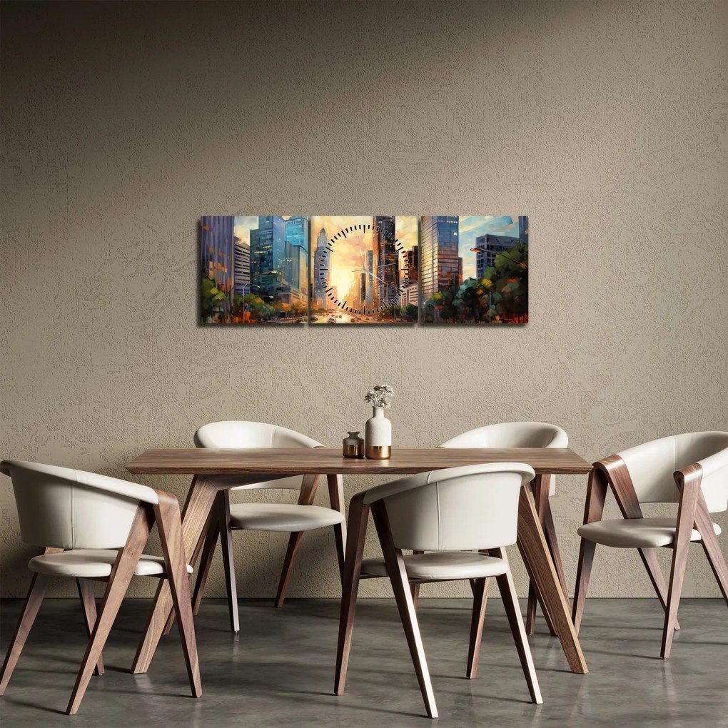 Kép - A város festése (órával) (90x30 cm)