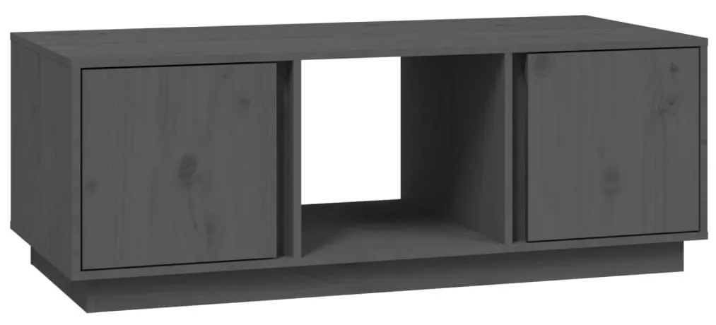 Szürke tömör fenyőfa dohányzóasztal 110x50x40 cm