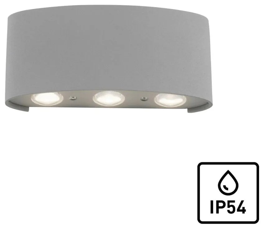 ZUMA LINE 9488-21 CARLO Modern Kültéri Fali Lámpa Ezüst LED IP44