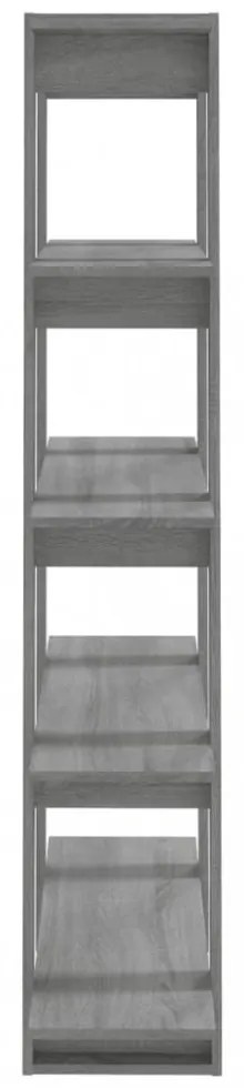 szürke sonoma színű térelválasztó könyvszekrény 100x30x160 cm