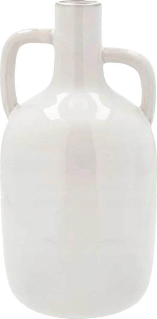 Kerámia Váza Fehér Magas Dekoratív Üveg Egy Virág Modern