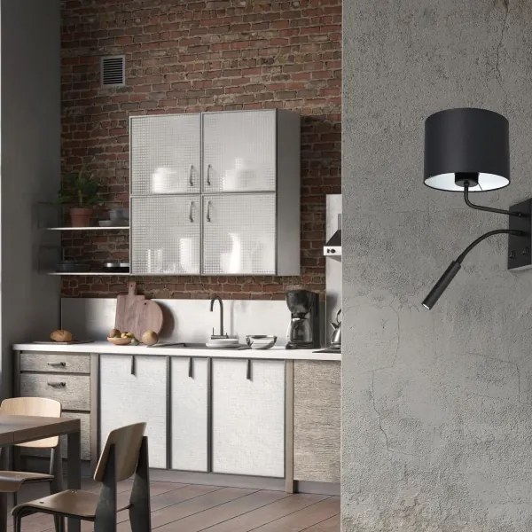 Fali lámpa ARDEN 1xE27/60W+1xG9/8W/230V fekete/fehér