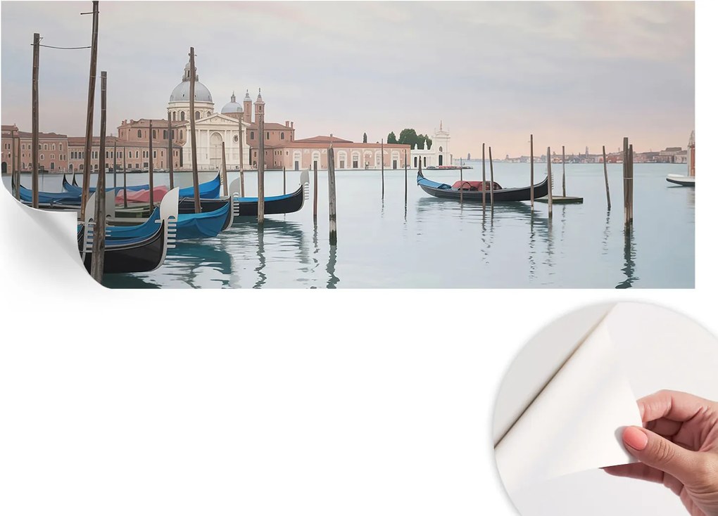 Öntapadós tapéta Fali furnér 3D hatás Velencei táj 250x104 cm