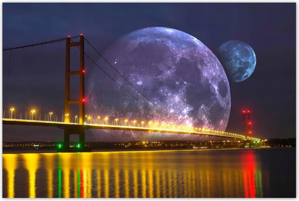 Poszterek 120x80 Méltóságteljes hold híd