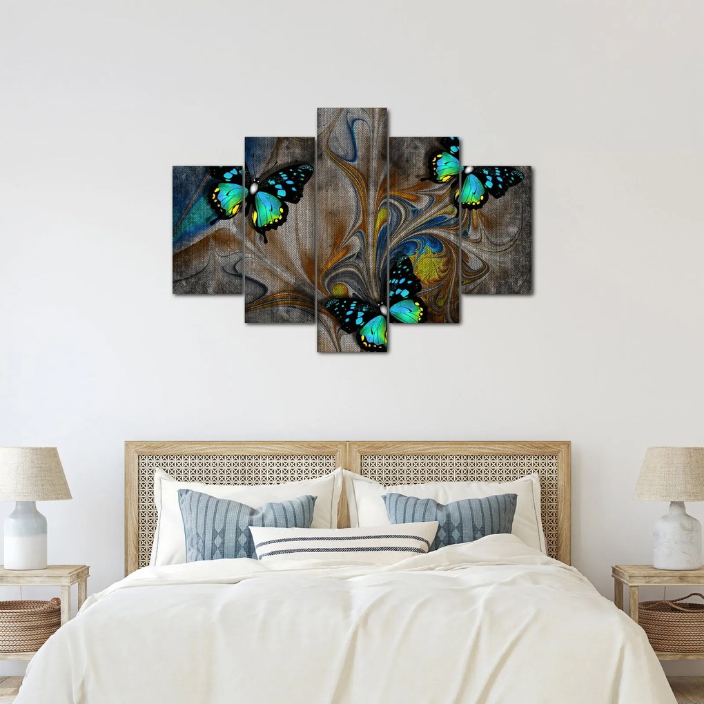 Kép - fényes pillangók képben (150x105 cm)