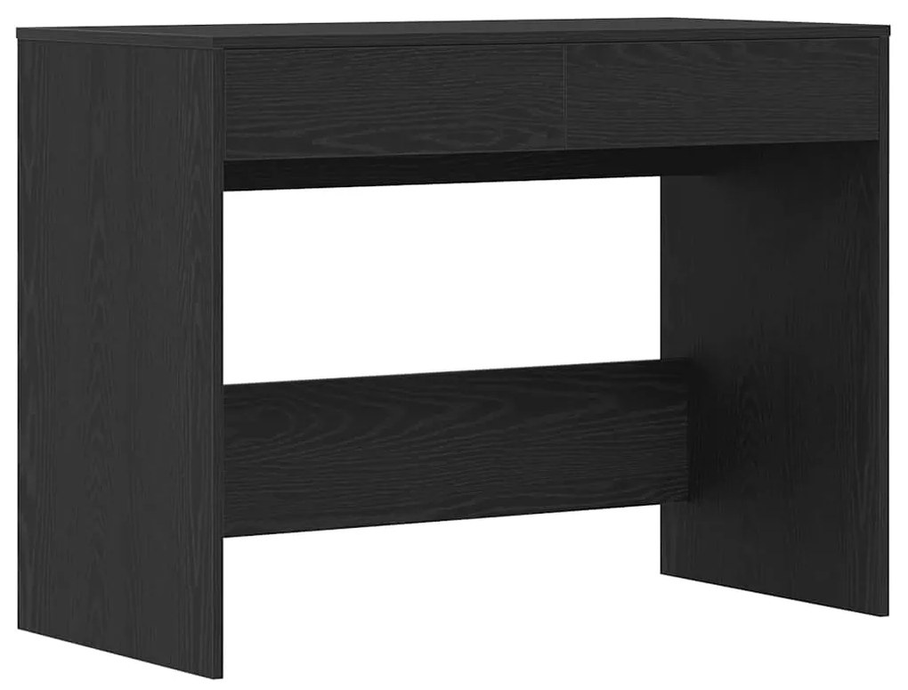 fekete tölgyszínű szerelt fa íróasztal 101x50x76,5 cm