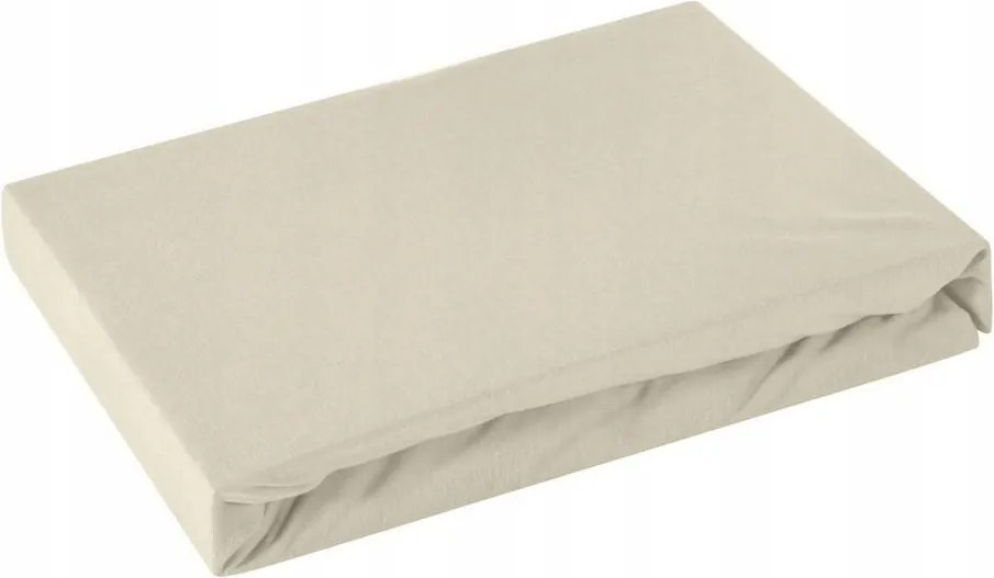 Gumis jersey lepedő 220x200 bézs magas matrachoz 30 cm