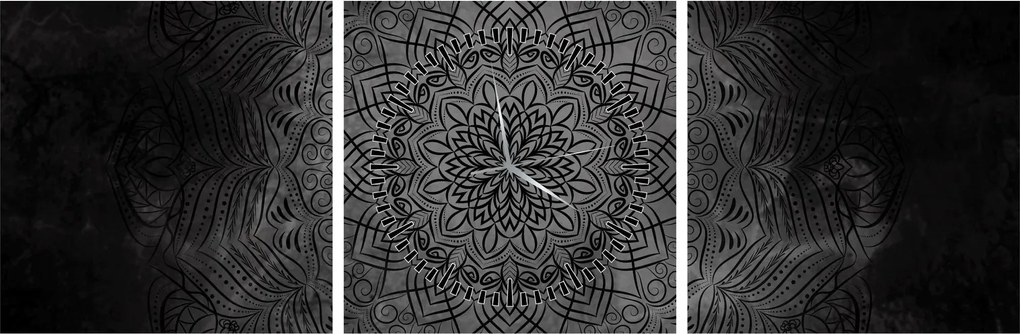 Kép - Misztikus mandala (órával) (90x30 cm)