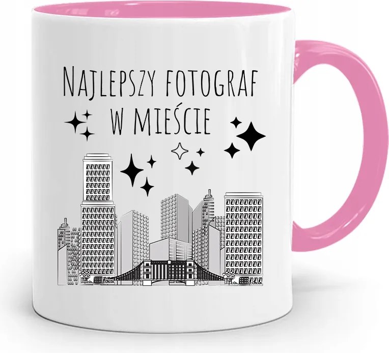 Rózsaszín Bögre Fotósnak A Legjobb A Városban fényképes nyomattal