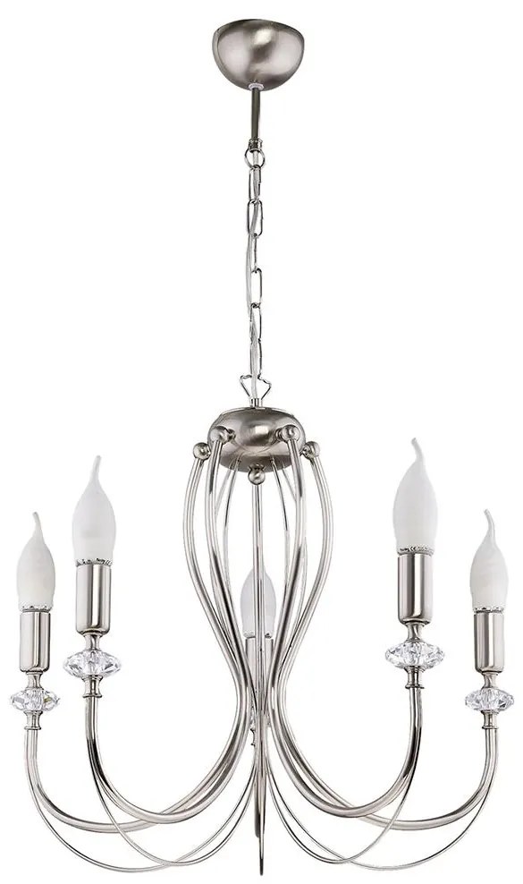 Jupiter 1615 - Csillár láncon MELODY 5xE14/40W/230V króm