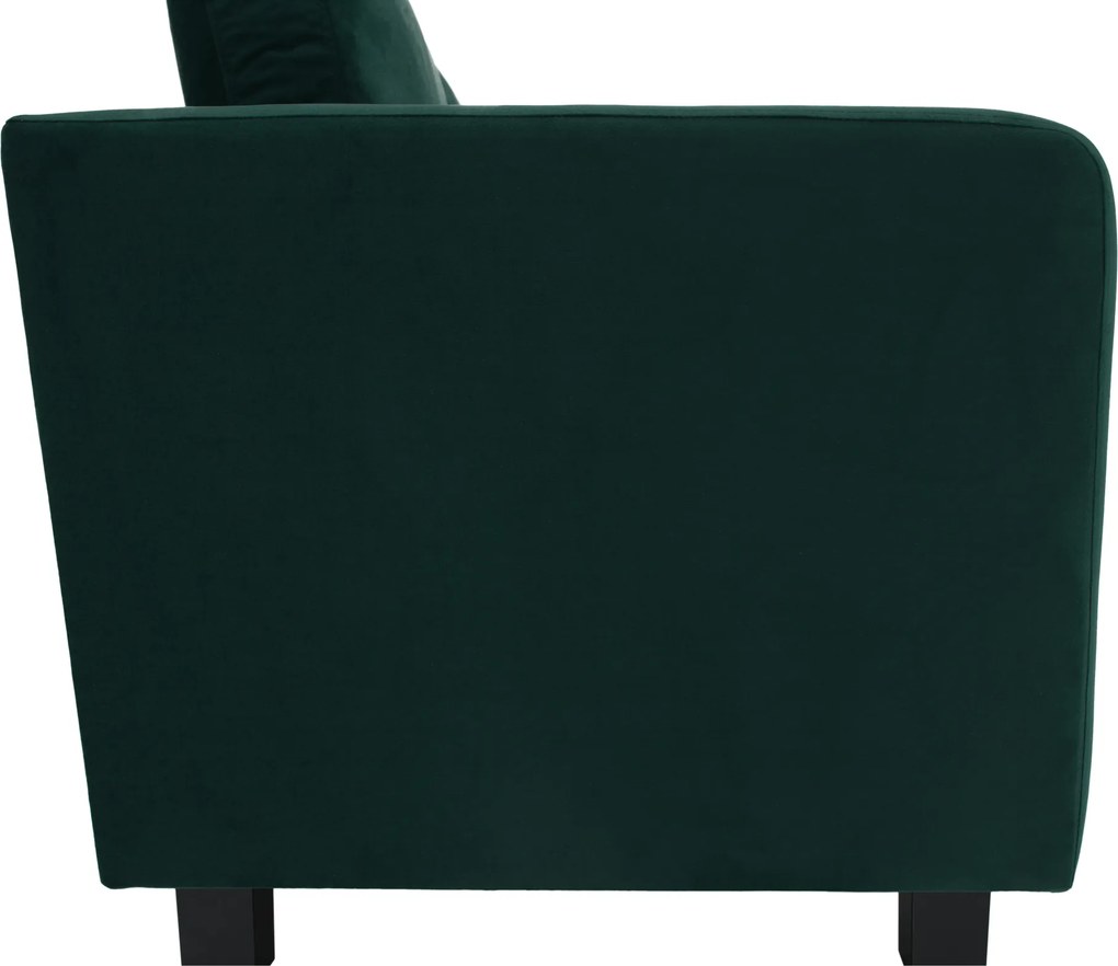 Teljesen kárpitozott heverő, smaragd szövet, LUANA