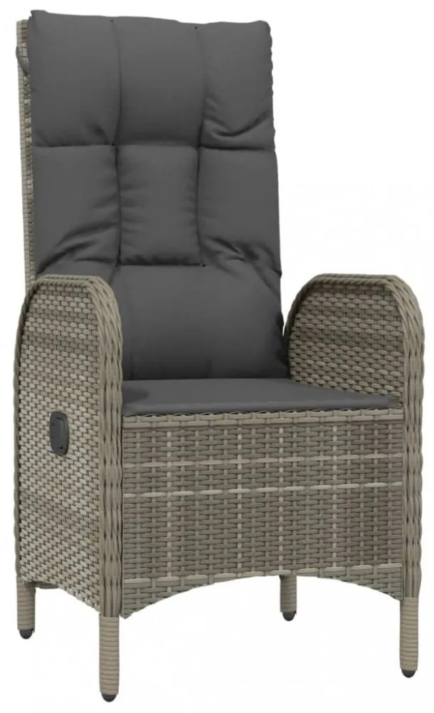 2 db szürke polyrattan kültéri szék
