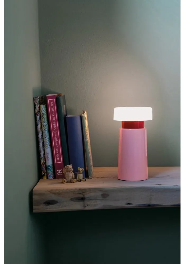 Rózsaszín LED dimmelhető asztali lámpa (magasság 17,5 cm) Victoria – Remember