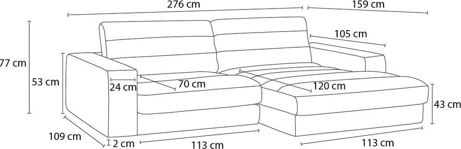Narancssárga bársony sarokkanapé (jobb oldali-heverő résszel) Sierra – Bobochic Paris
