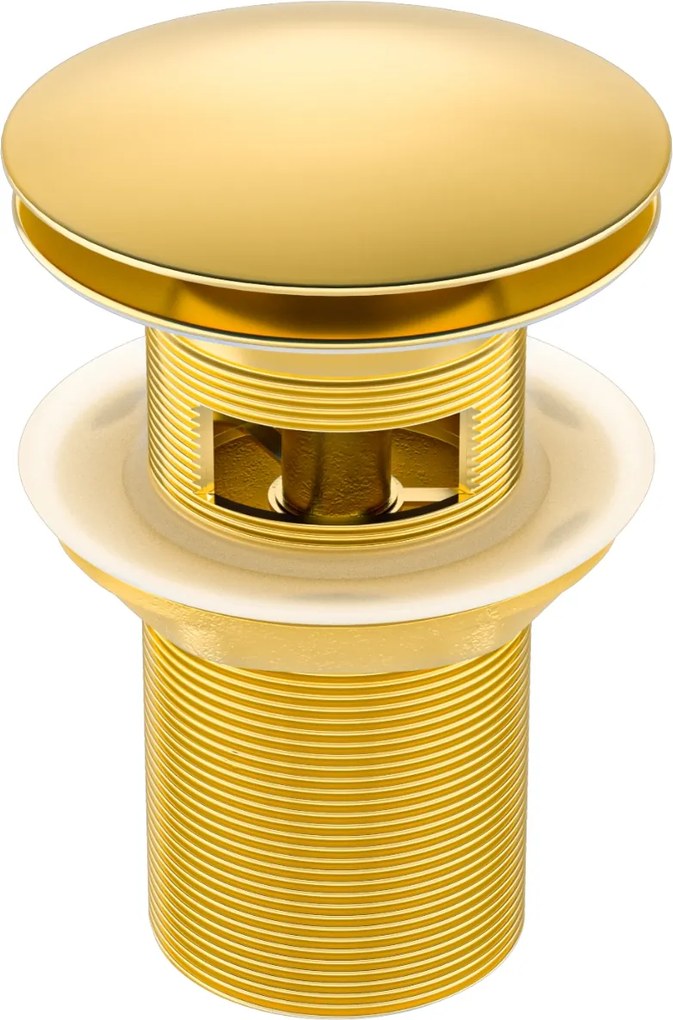 Aquauno Kattanó Dugó Mosdó Csaptelep Arany Sárgaréz Túlfolyóval