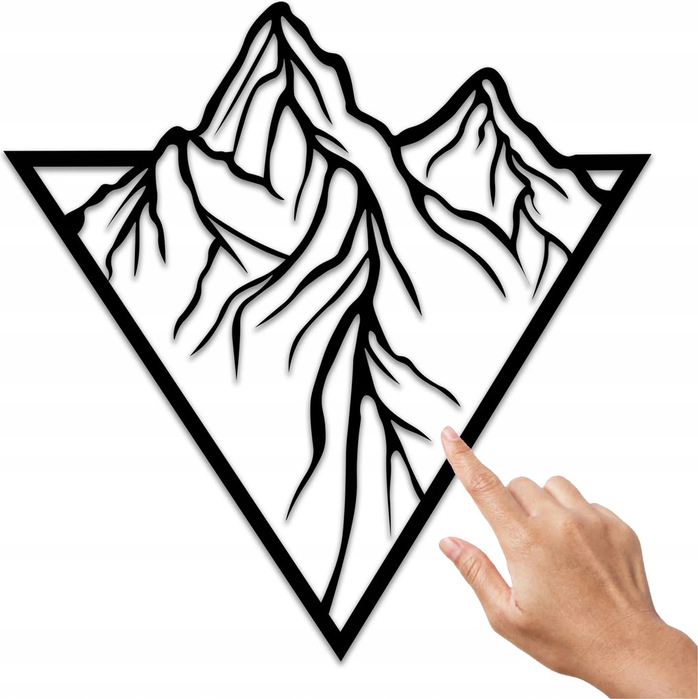 Geometrikus Dekoráció Falra Hegyek Geometrikus Minta Hálószoba Falra