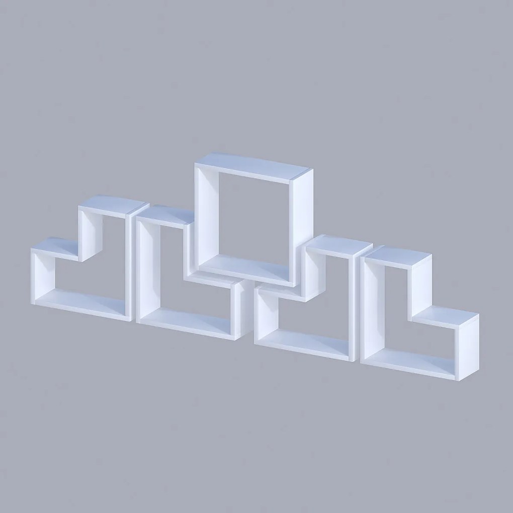 Elitra White polc, 5 db