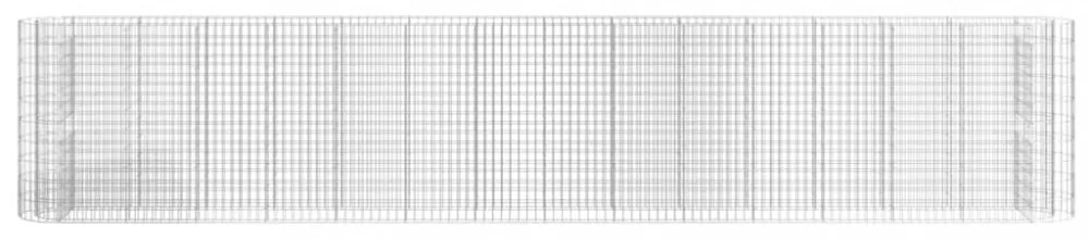horganyzott vas gabion magaságyás 540x50x100 cm