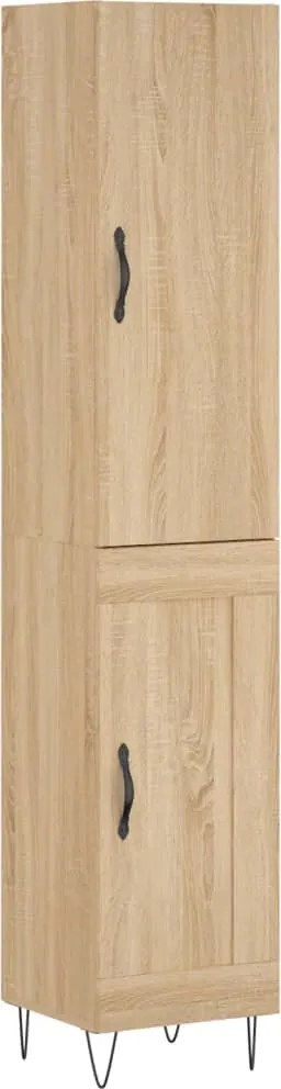 vidaXL sonoma tölgy szerelt fa magasszekrény 34,5x34x180 cm