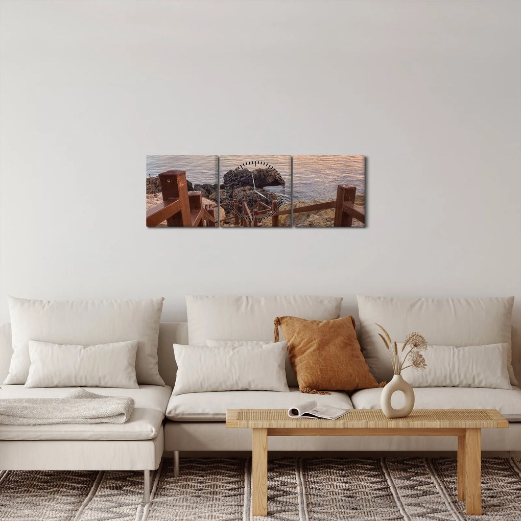 Kép - Ereszkedés a tengerhez (órával) (90x30 cm)