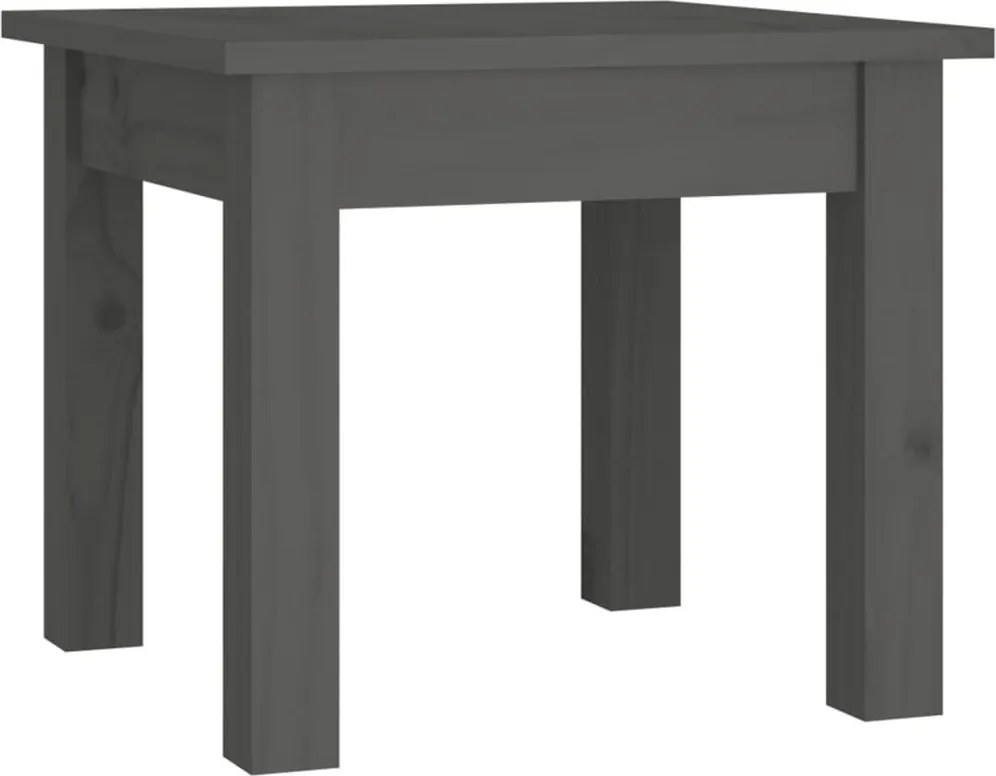 vidaXL szürke tömör fenyőfa dohányzóasztal 35 x 35 x 30 cm