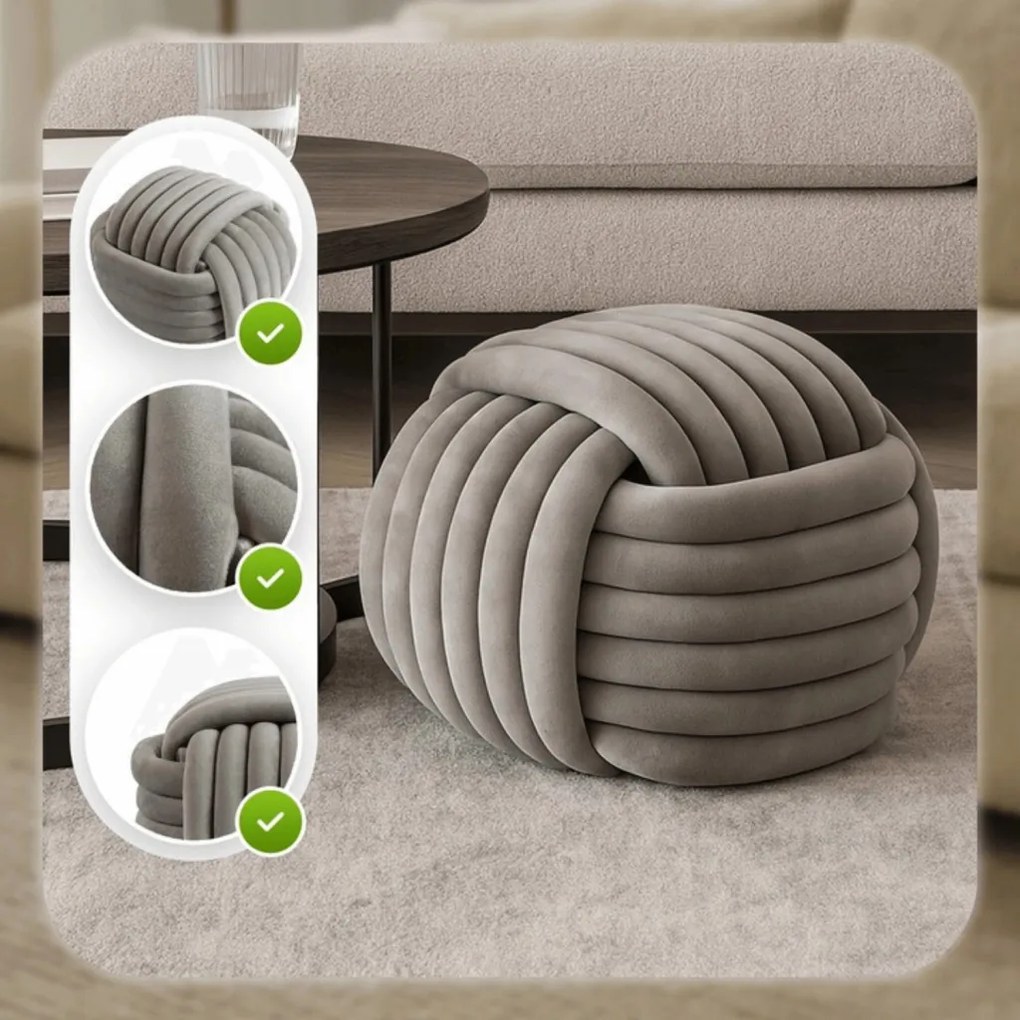 MAGMA szürke fonott puff